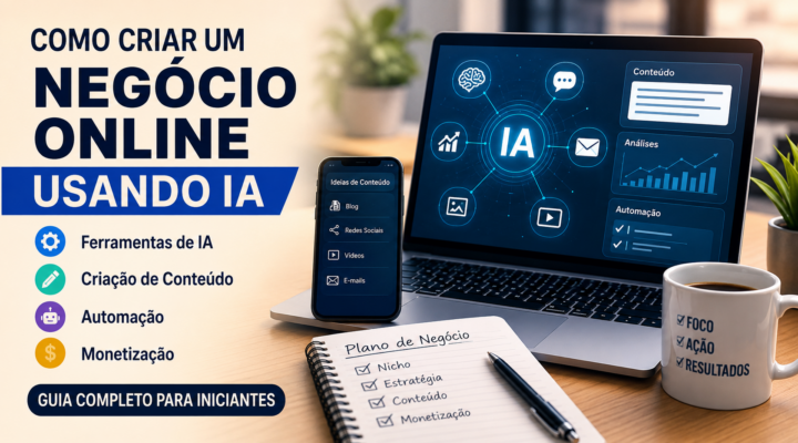 Como criar um negócio online usando IA