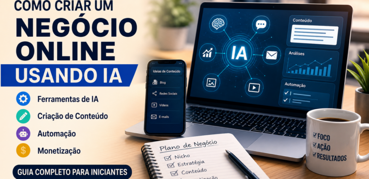 Como criar um negócio online usando IA