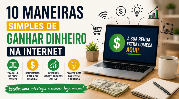 Maneiras Simples de Ganhar Dinheiro na Internet: 10 Ideias Para Começar Hoje